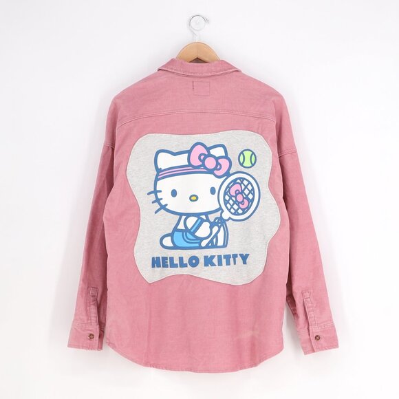 Dickies Tops - Upcycled Reworked Hello Kitty Corduroy Button Down Shirt Pink Size L